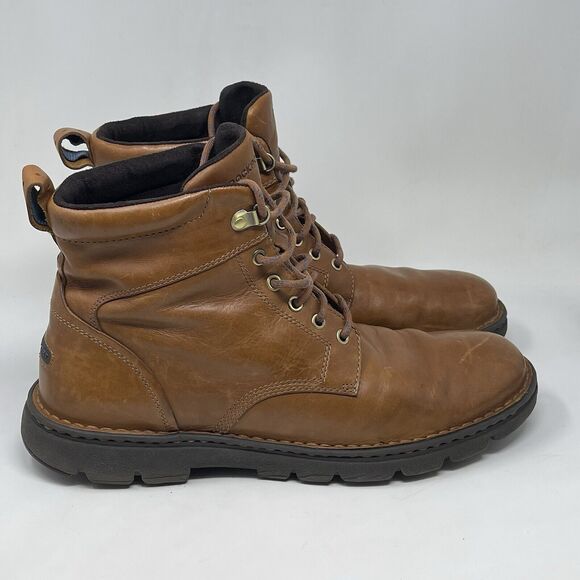 Rockport RocSports Chukka Boots Mens 13 M British Tan Leather Lace Up V75329 - Picture 1 of 14